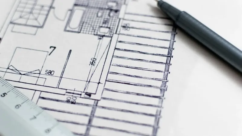 Na načrtu so prikazane lesene terase in vrata s številkami ter merami.