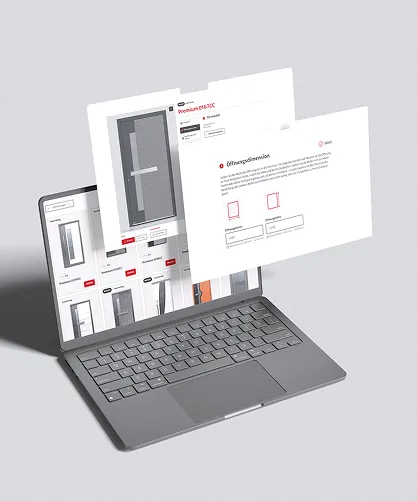 Passende Maße eingeben