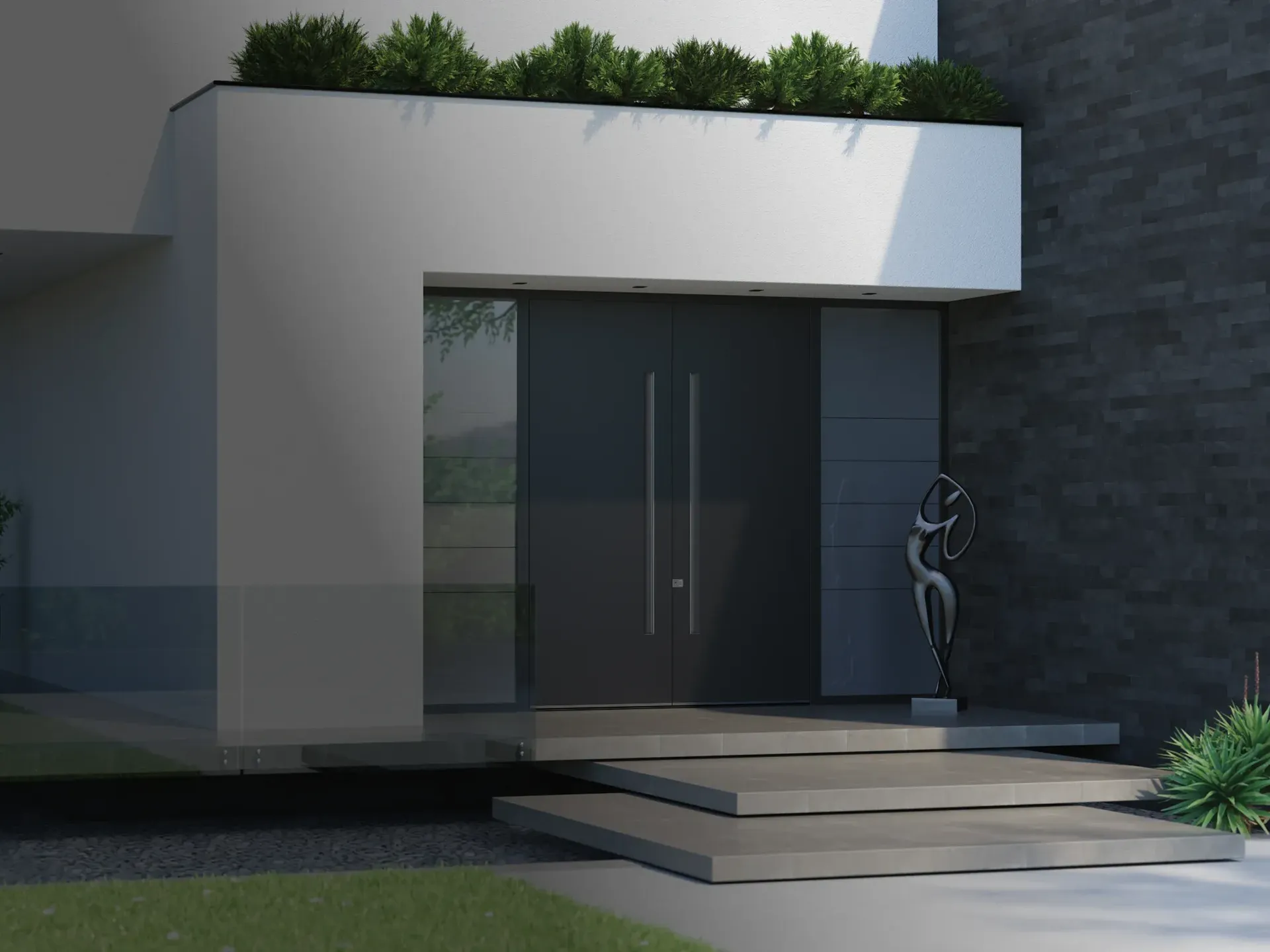 Aluminium entrance doors