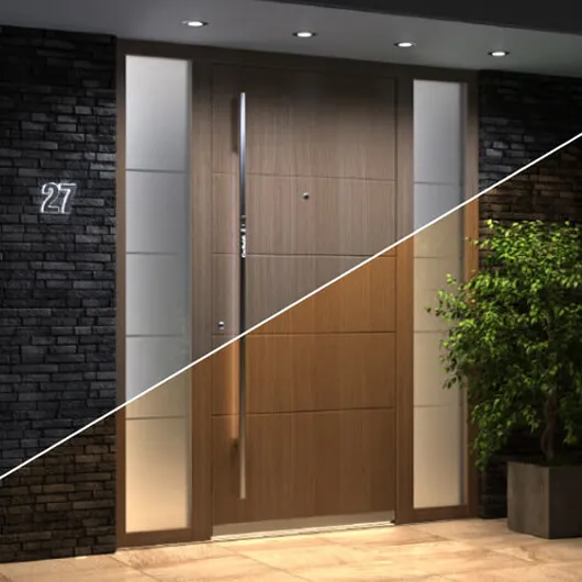 Door lighting can be controlled via the Pirnar mobile app
