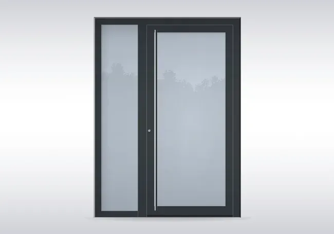 Einflügelige Türen mit Seitenteil