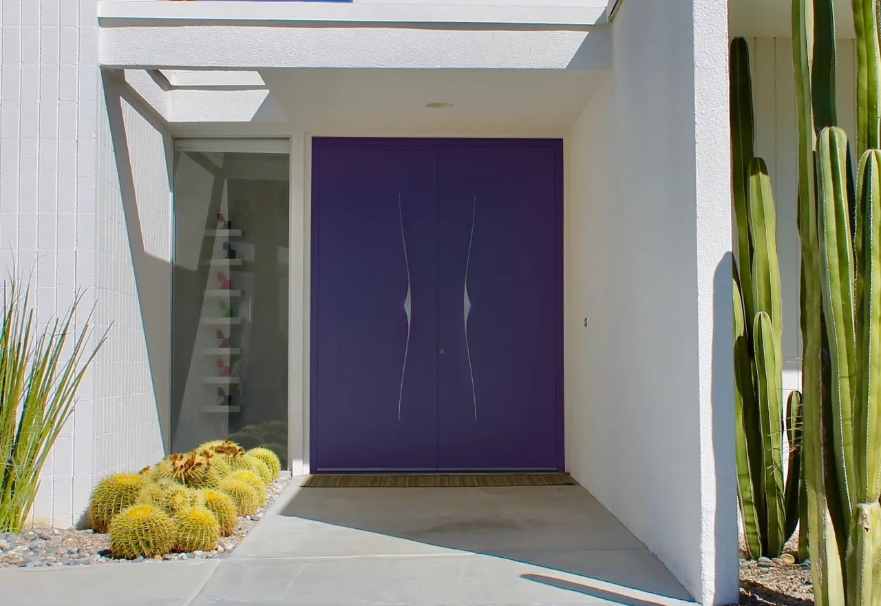 Aubergine front door color
