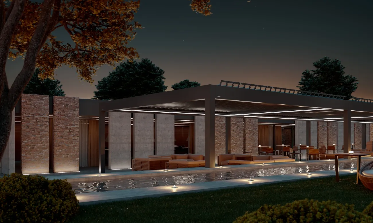 Pergola Beleuchtung individuell konfigurieren