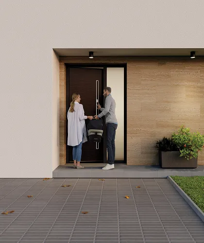 Eleganca steklenih vrat