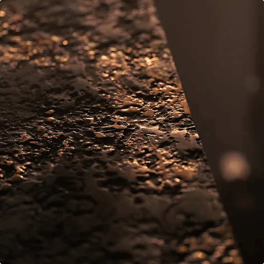 Einzigartige Bronzeoberfläche