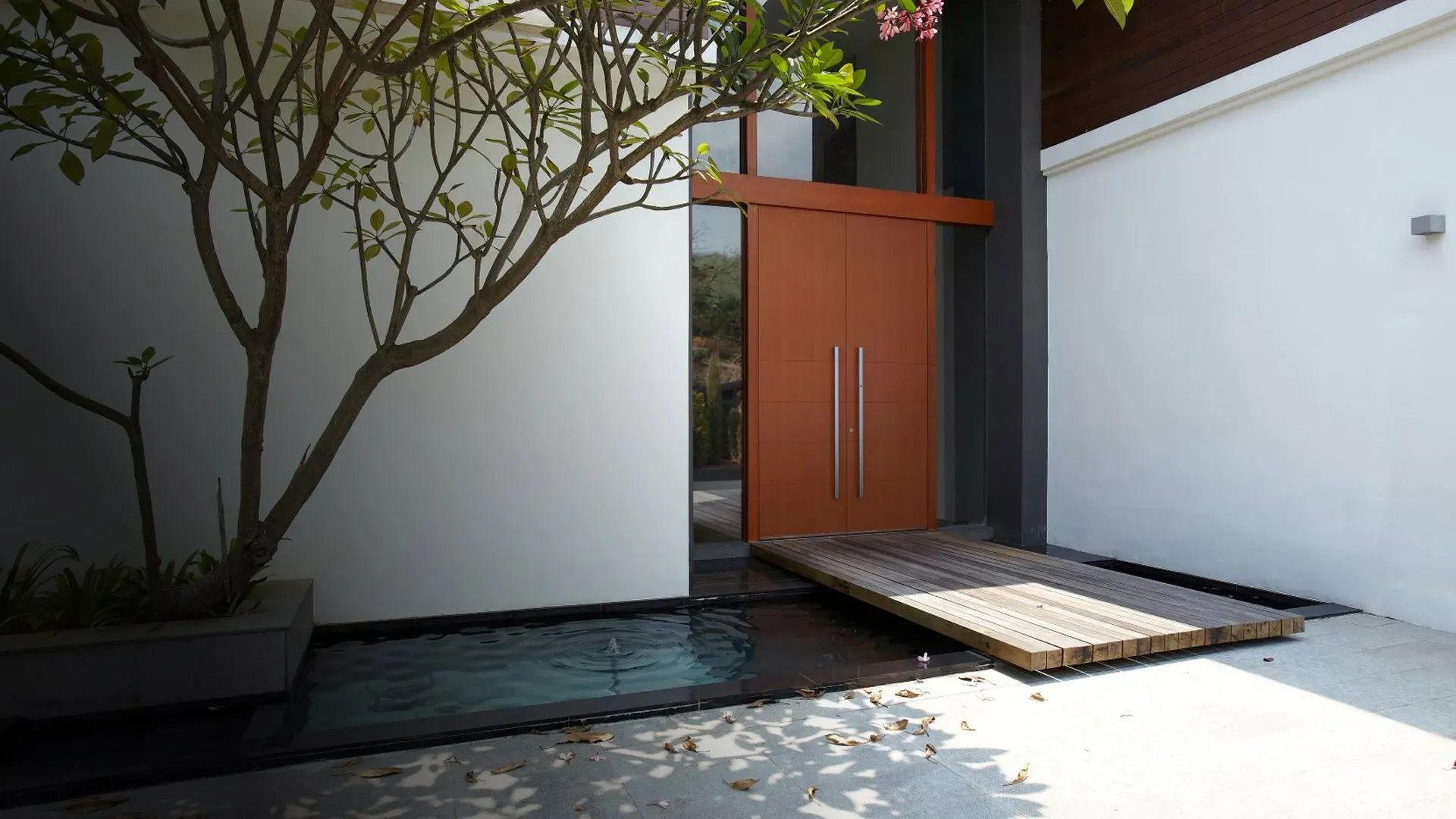 Brown front doors