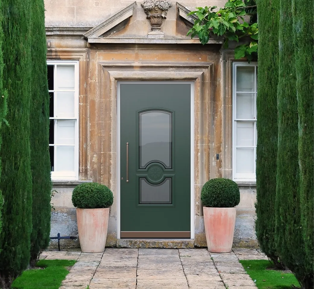 Contemporary doors with glass