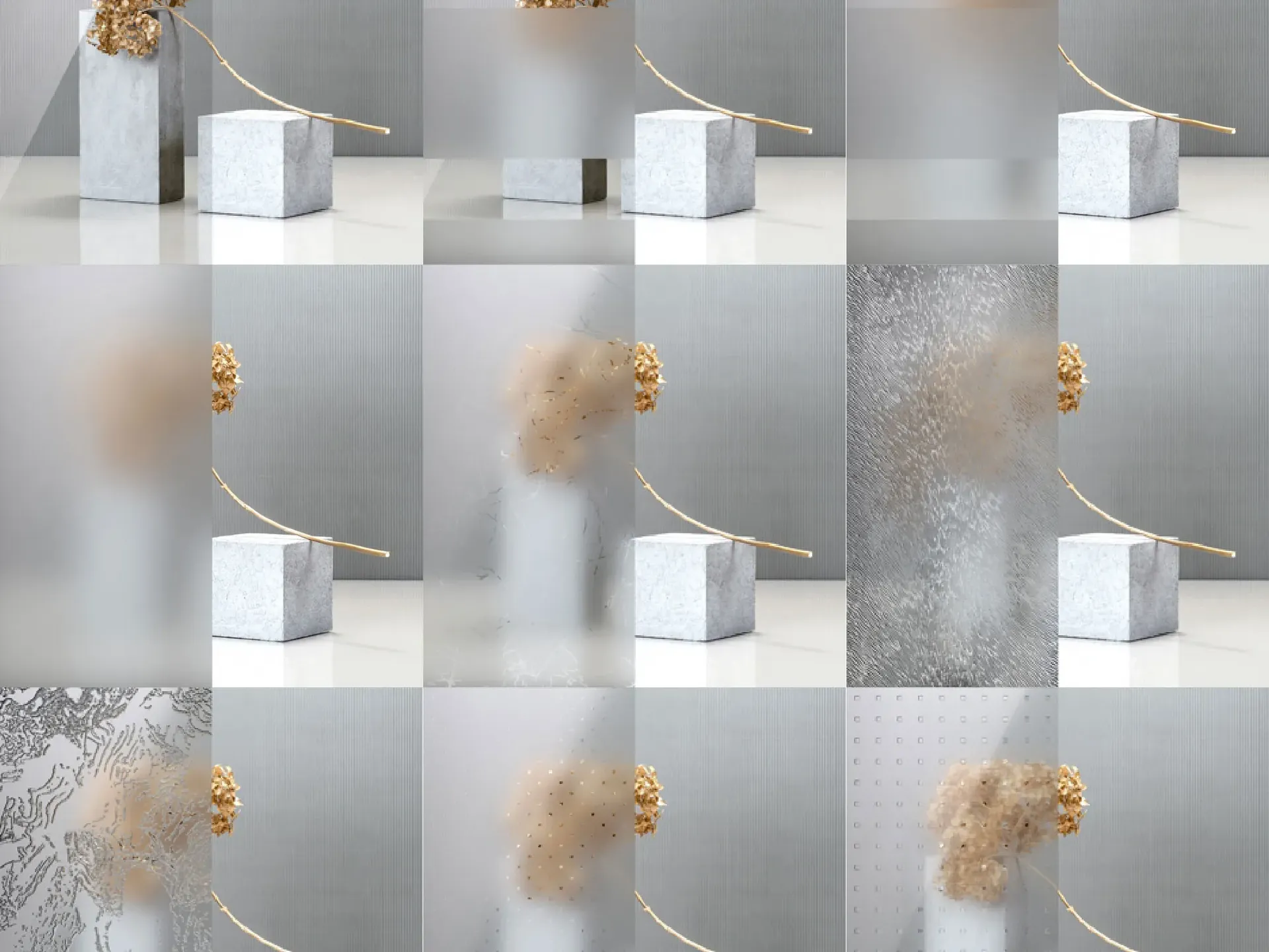 Dekorative Glasbearbeitungen 