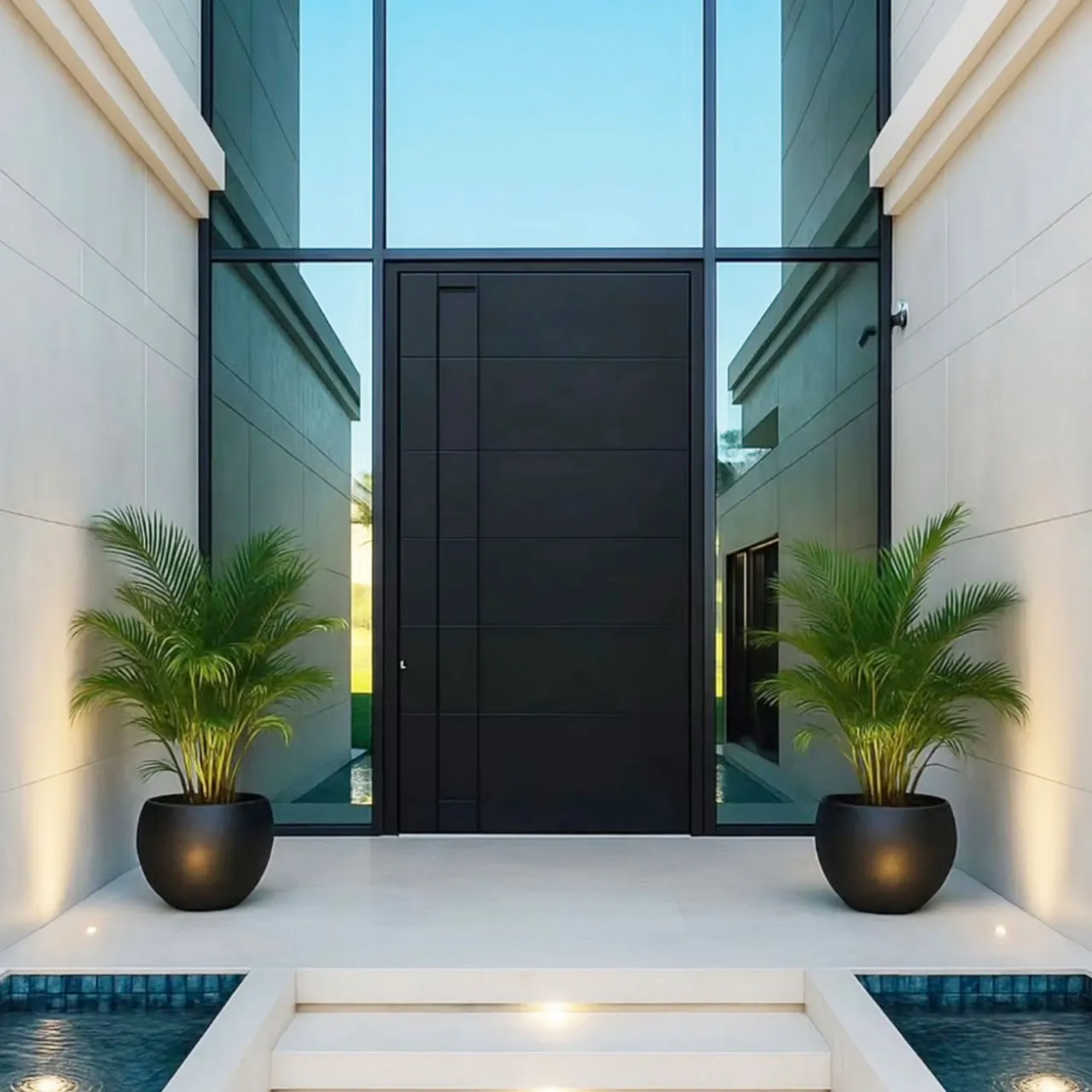 Model reference on a majestic entrance