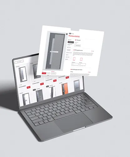 Entrance door configurator and model selection
