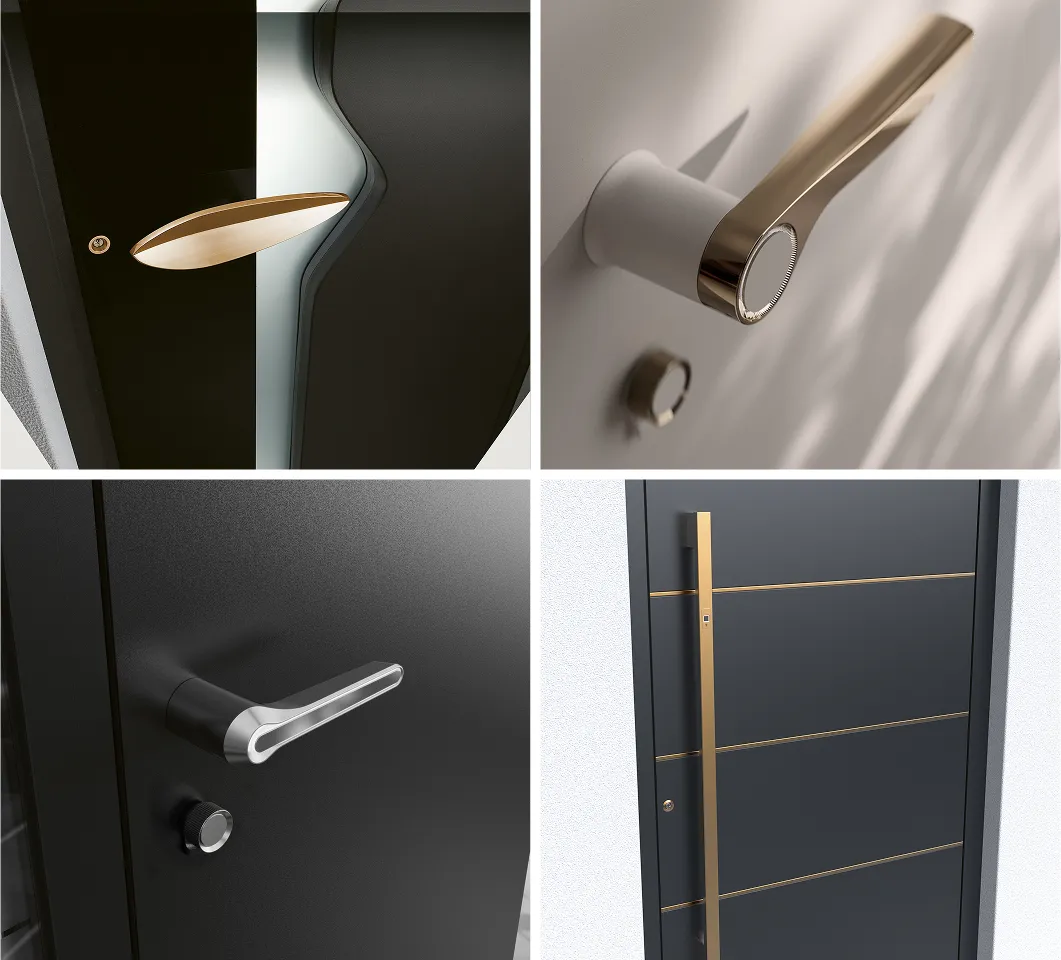 Exclusive entrance door handles