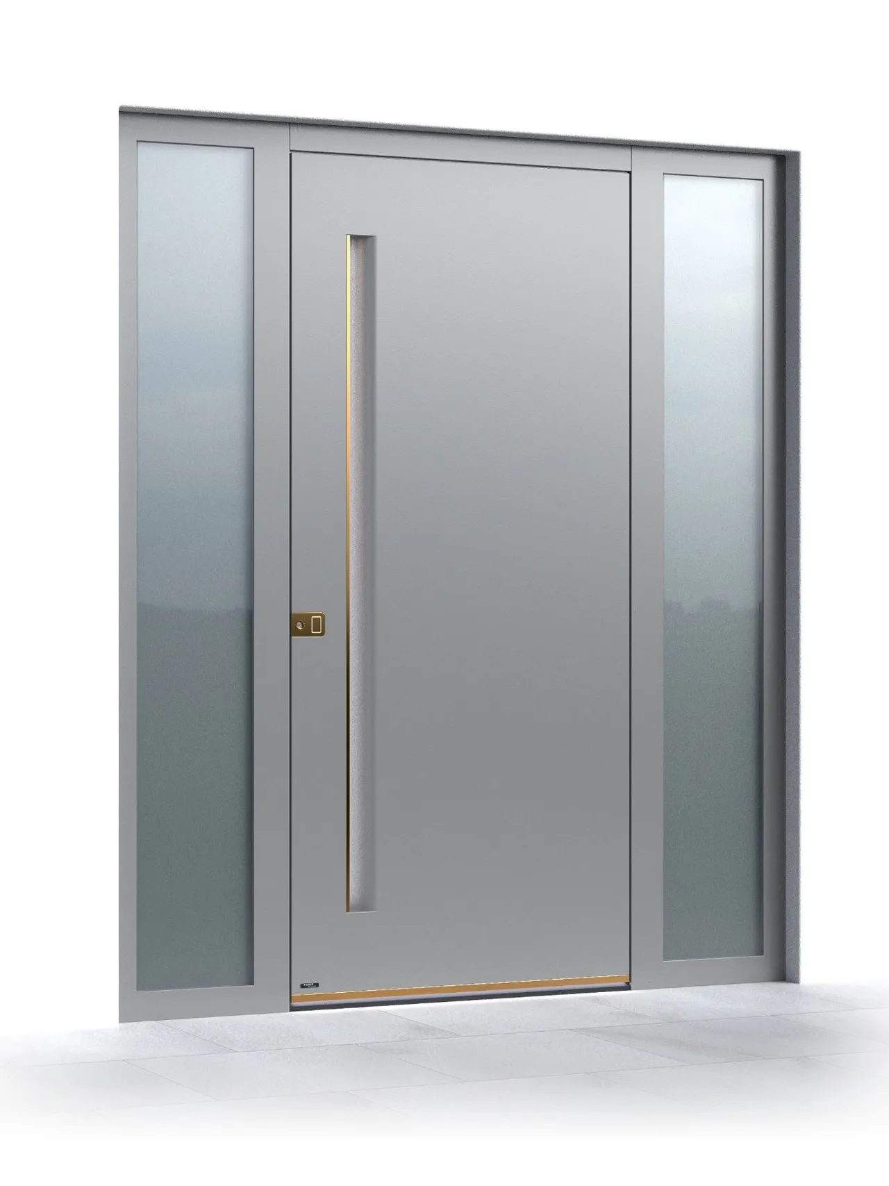 Glass surfaces next to doors