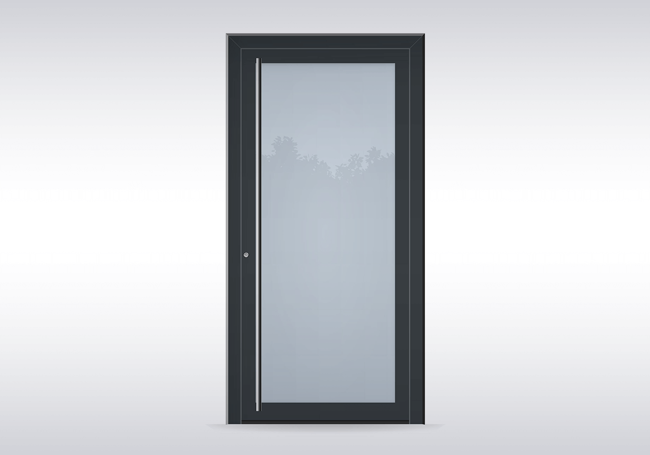 Glass entrance doors
