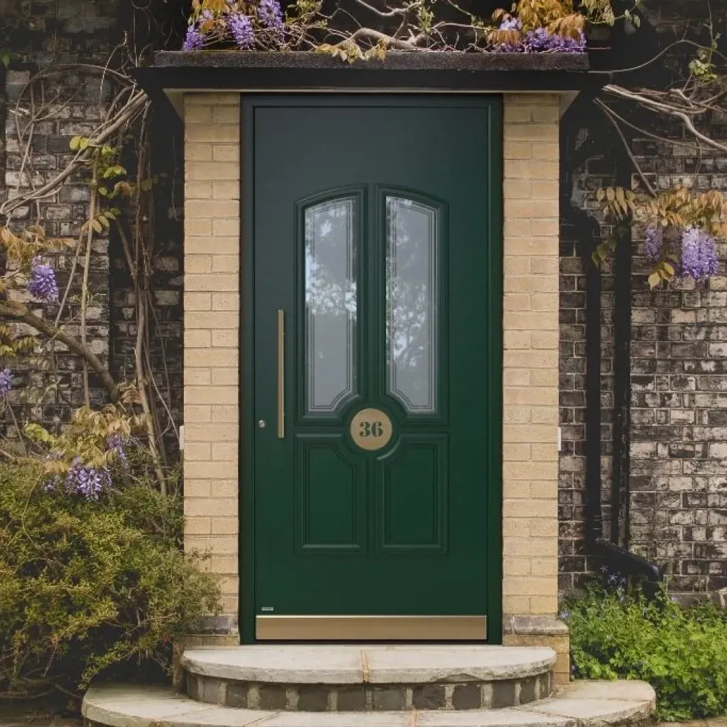 Green front doors