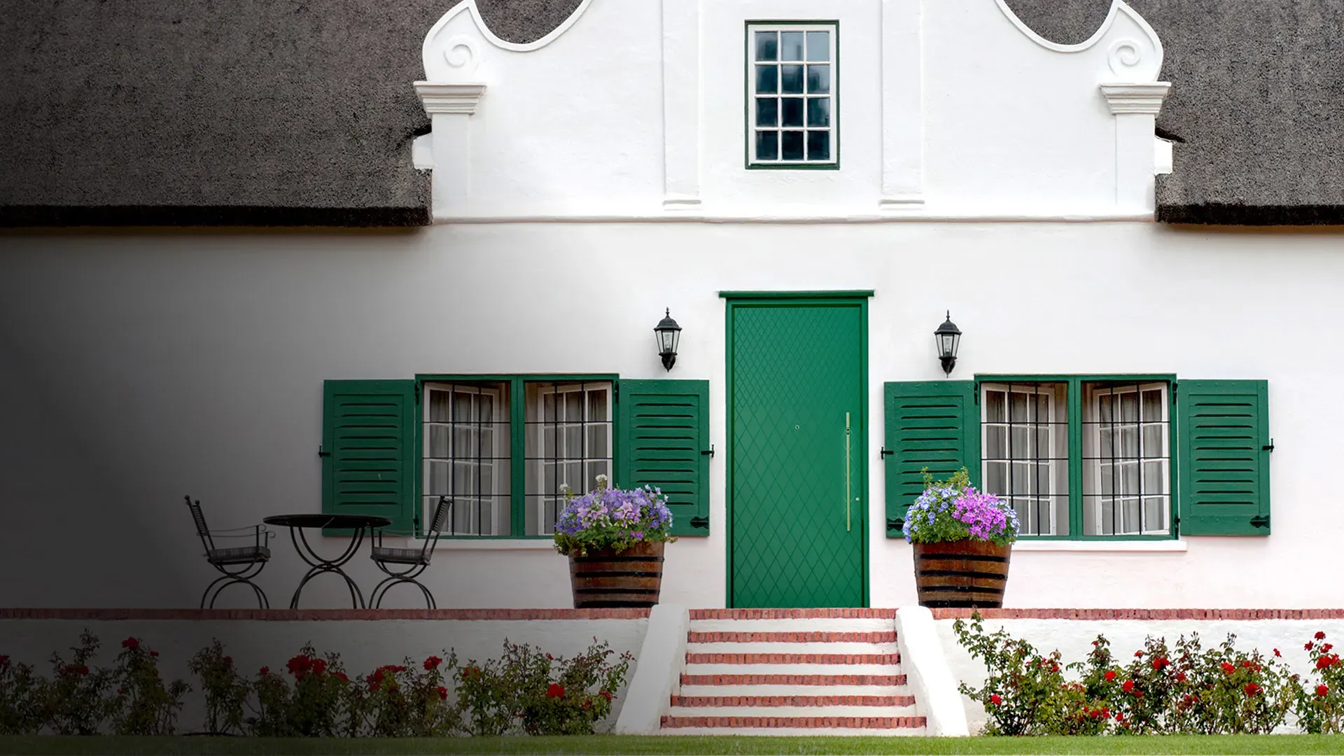 Green front doors