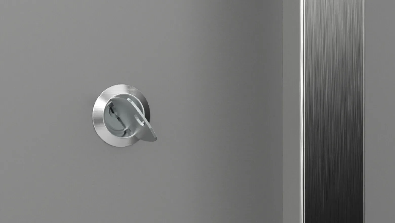 Front door details including locks, LED lighting and glass accessories