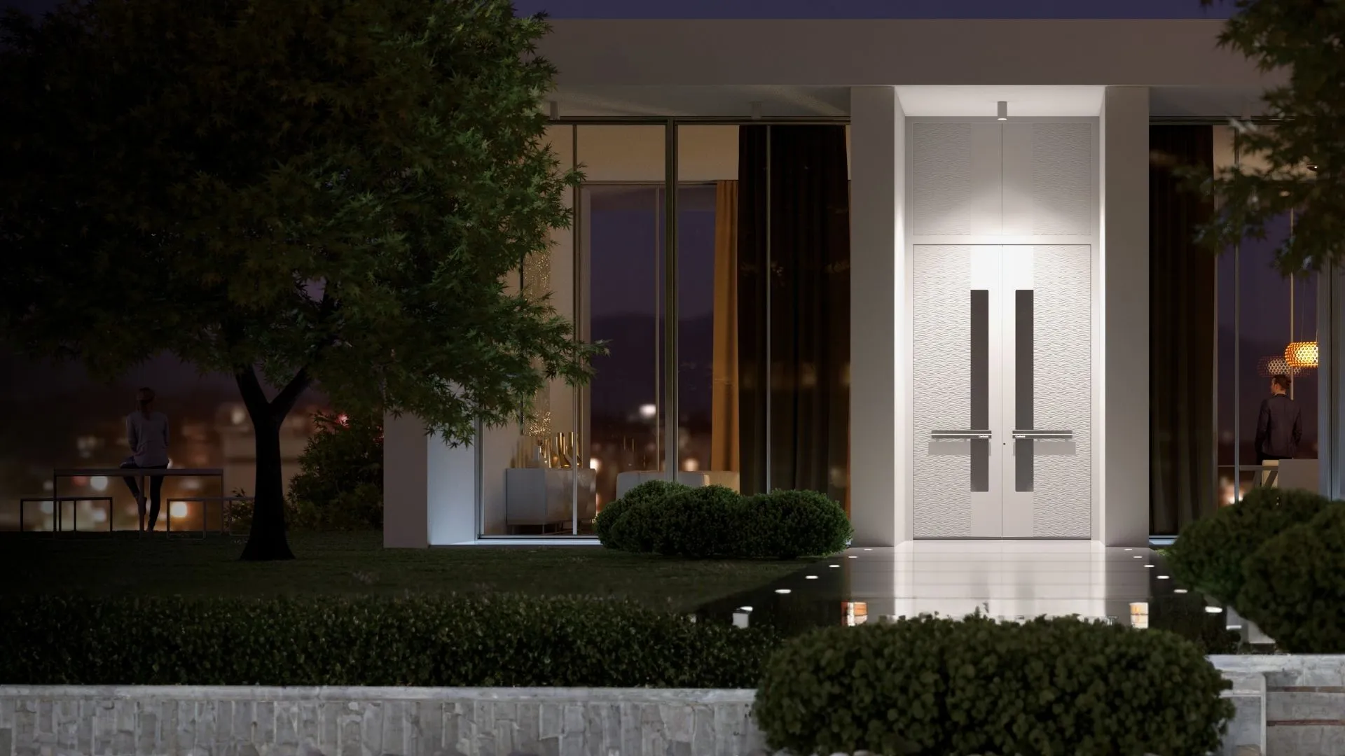 Haustüren Weiß Aluminium