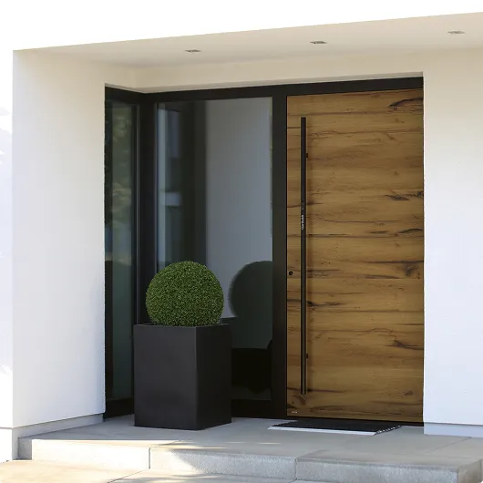 Front doors made of natural wood