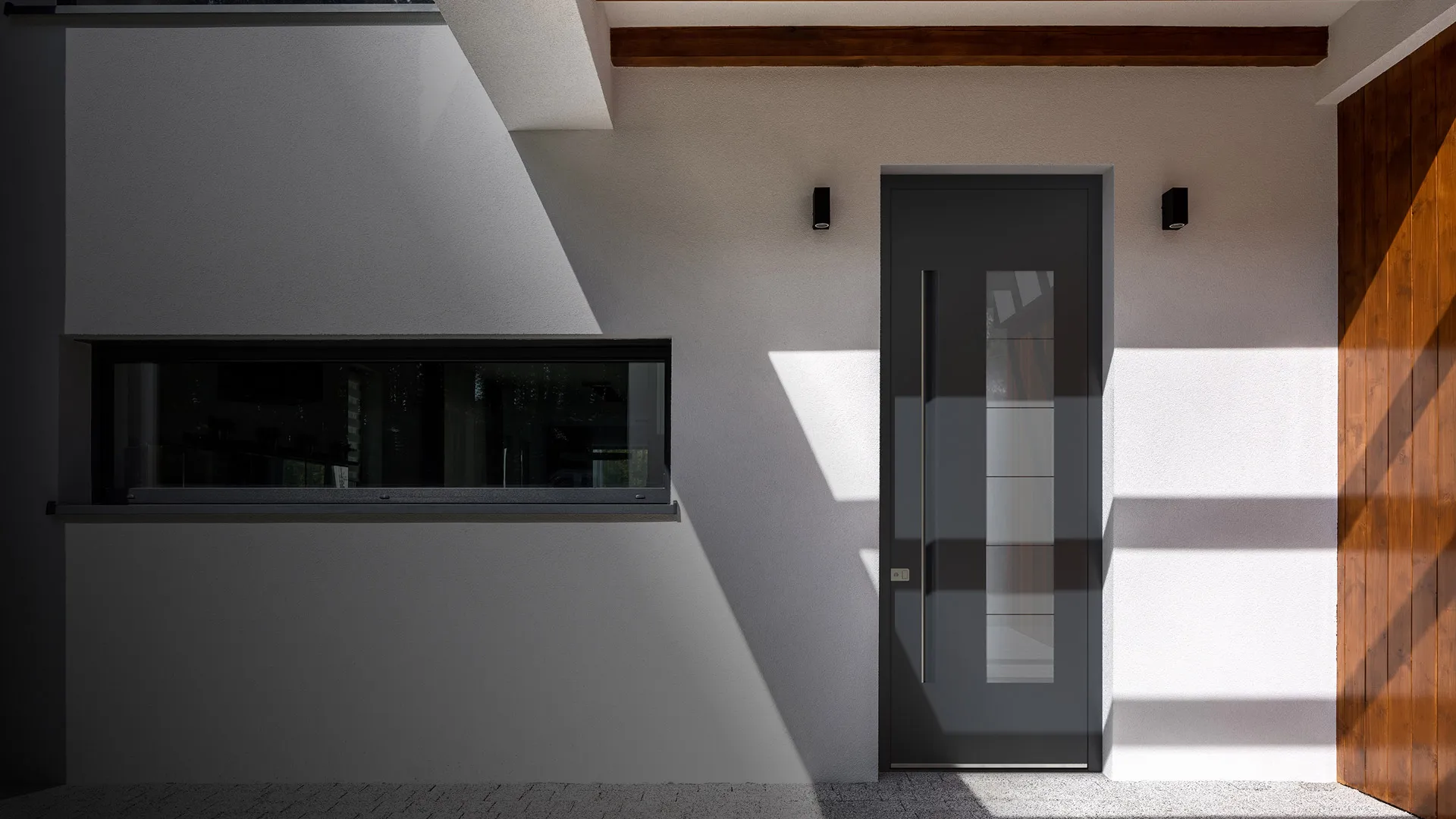 Nebeneingangstür Glas