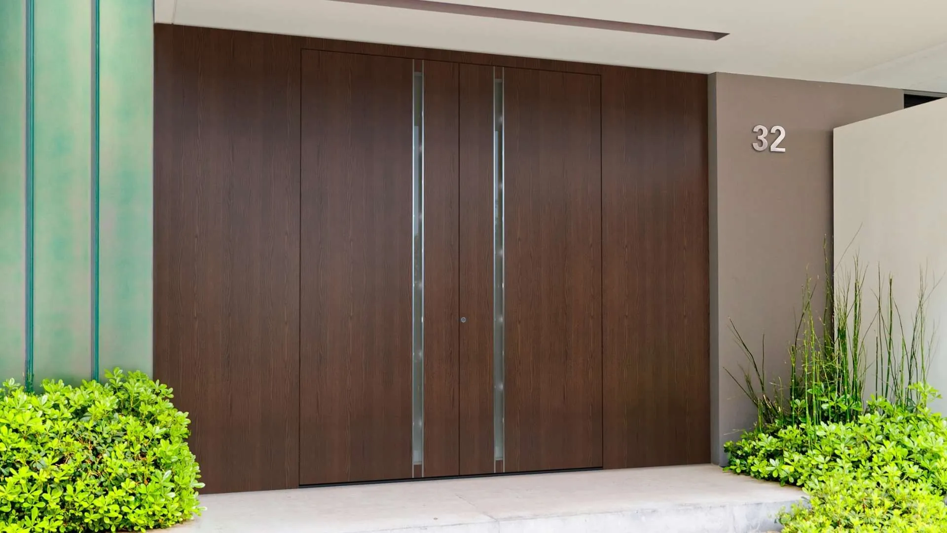 Passivhaustüren in Holz dekor