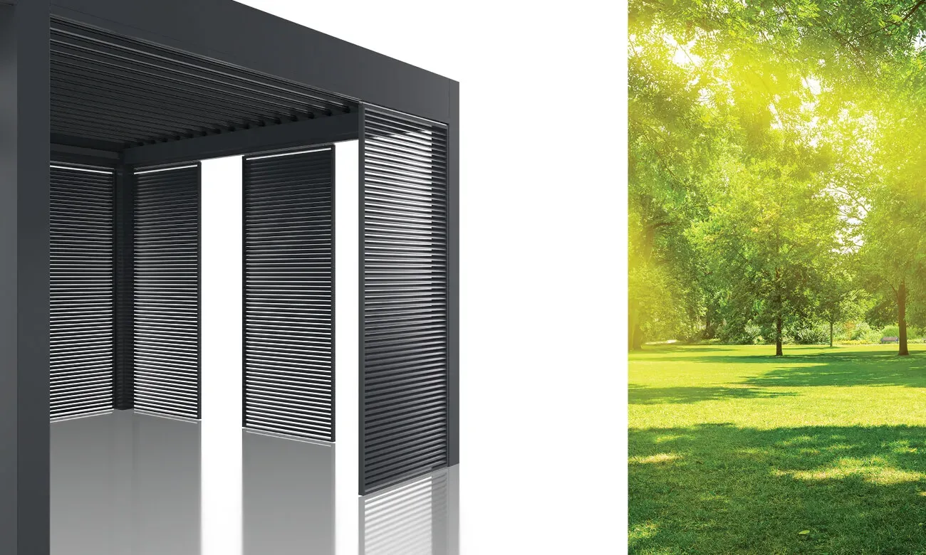 Pergola Windschutz