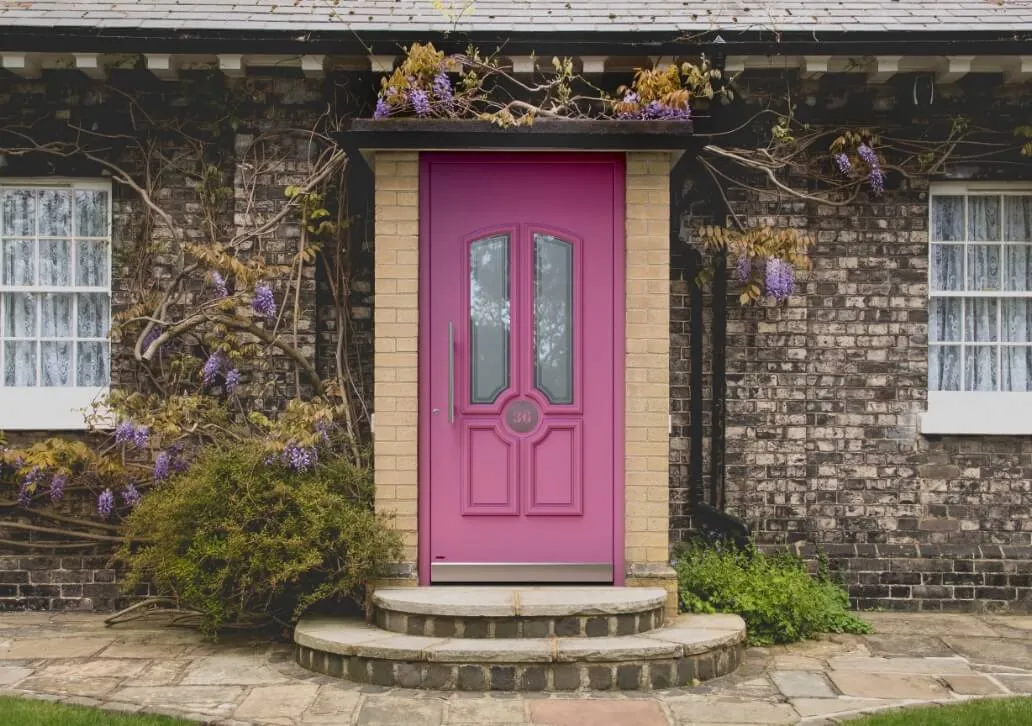 Pink front doors