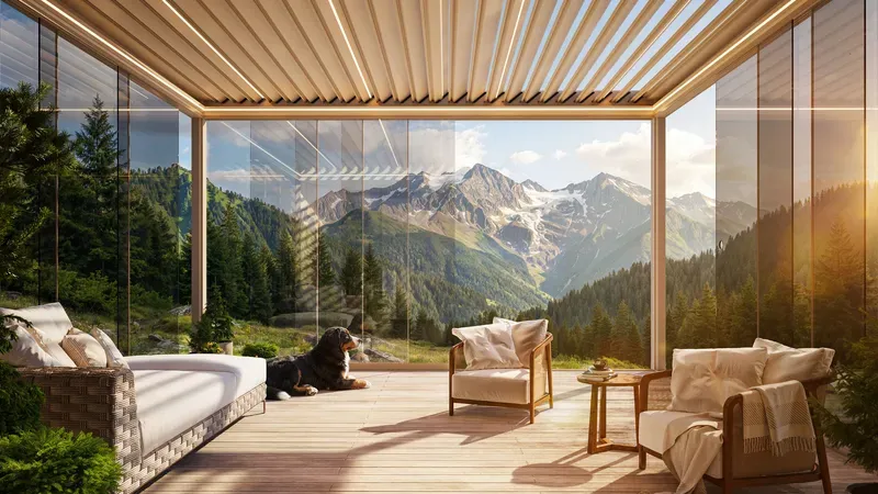 Terrassenüberdachung mit Glas