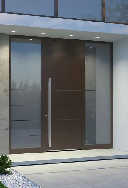 Portes d'entrée en aluminium