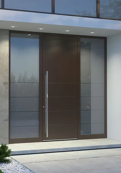 Portes d'entrée en aluminium