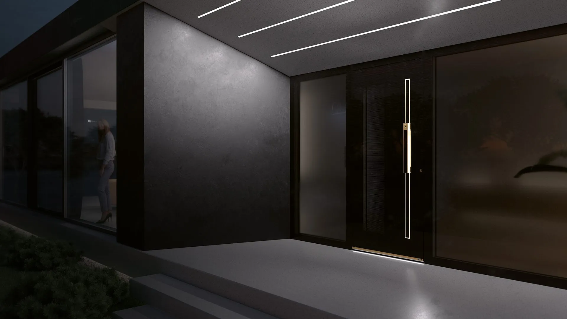 Portes d'entrée en verre