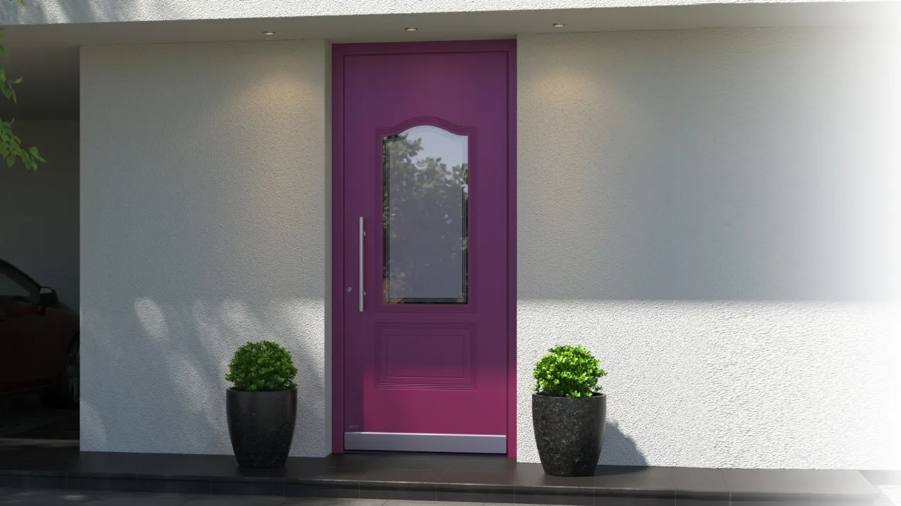 Purple front door
