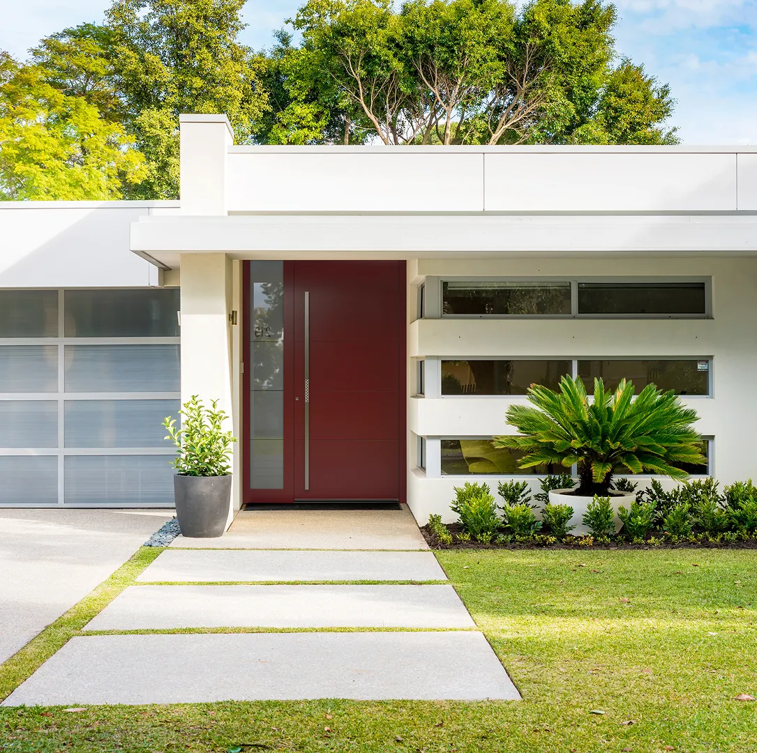 Red front door design options