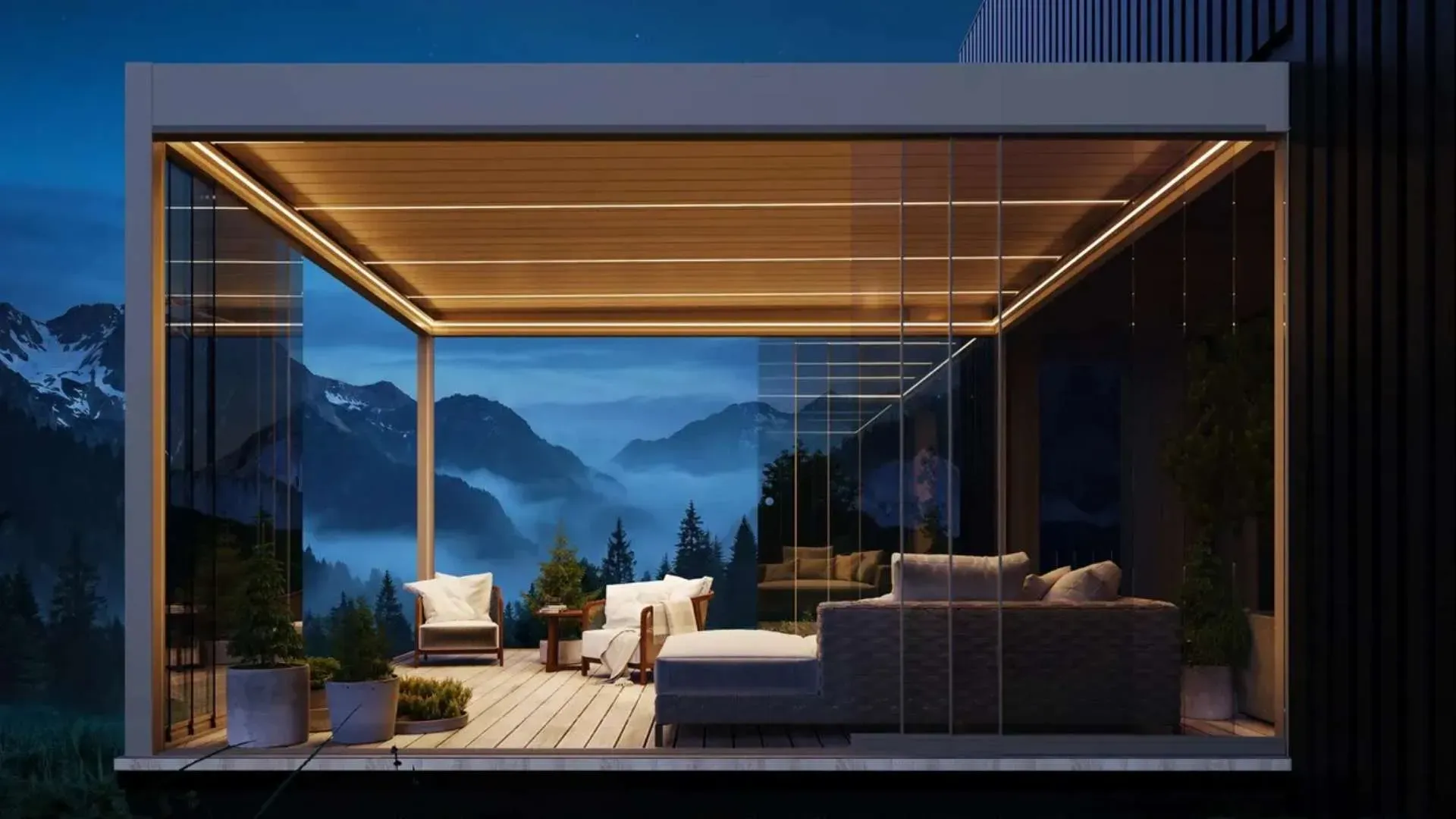 Terrassenüberdachung 4x4 m