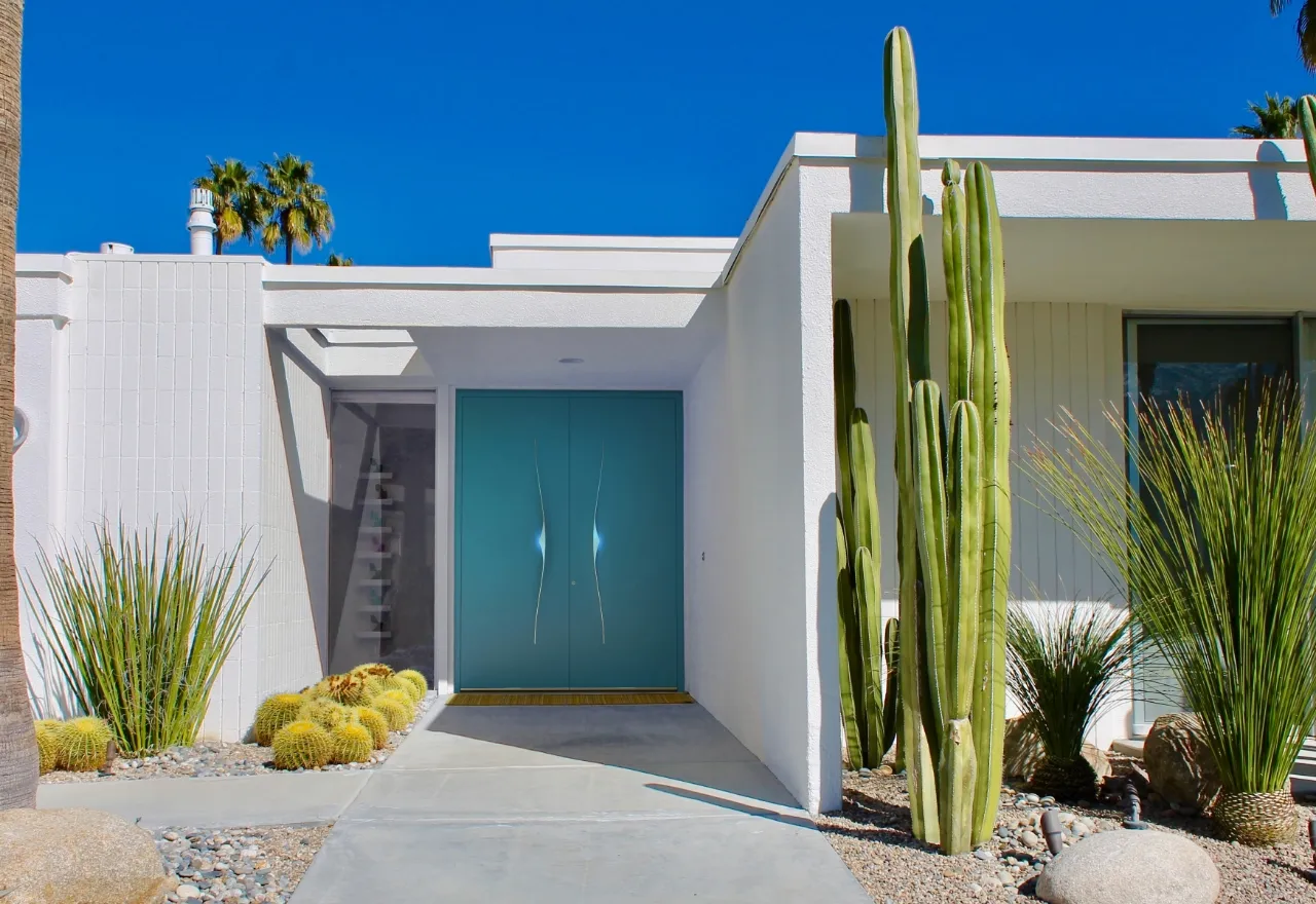 Turquoise front door