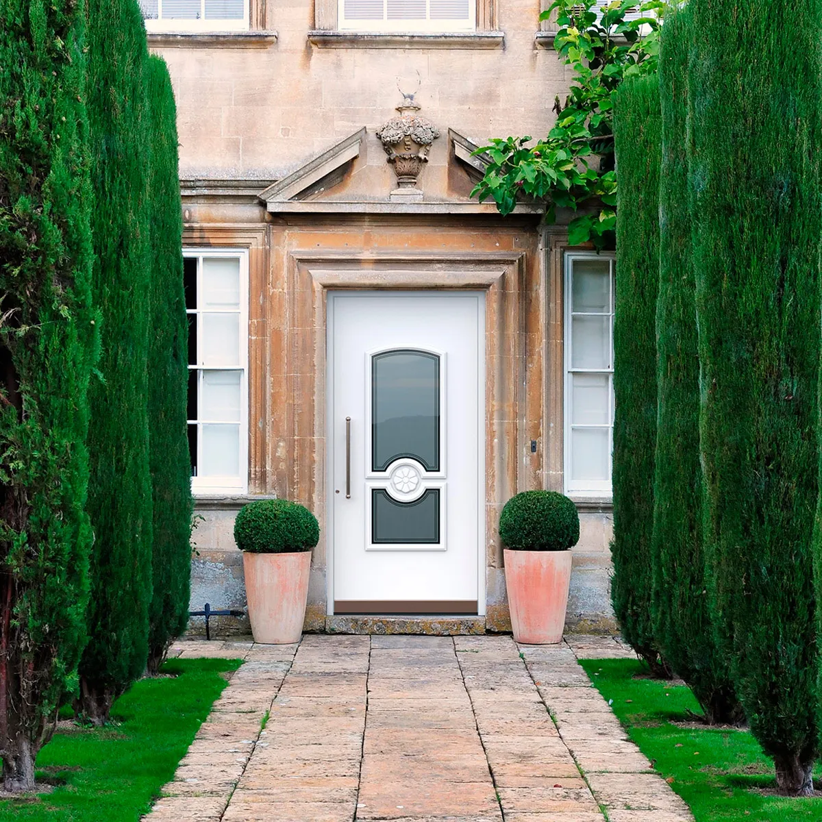 White front door reference
