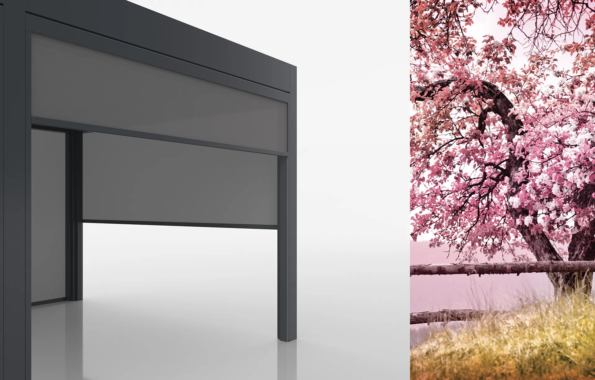 Windschutz Pergola mit ZIP-Screens und Seitenelementen