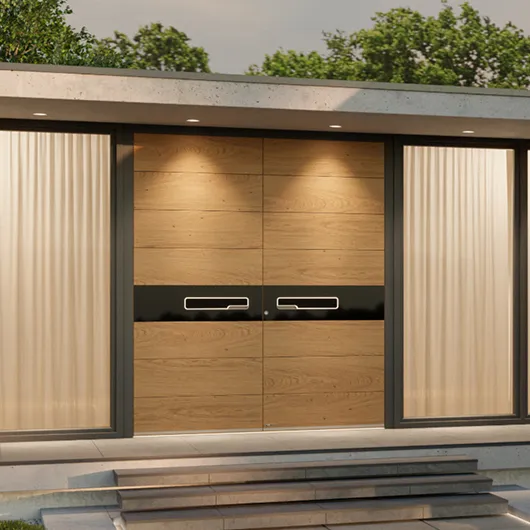 Wood imitation in oak or cherry shades
