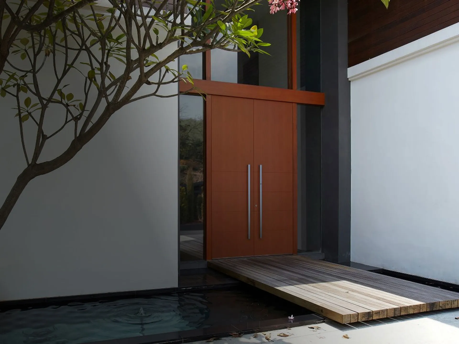 Wooden entrance doors