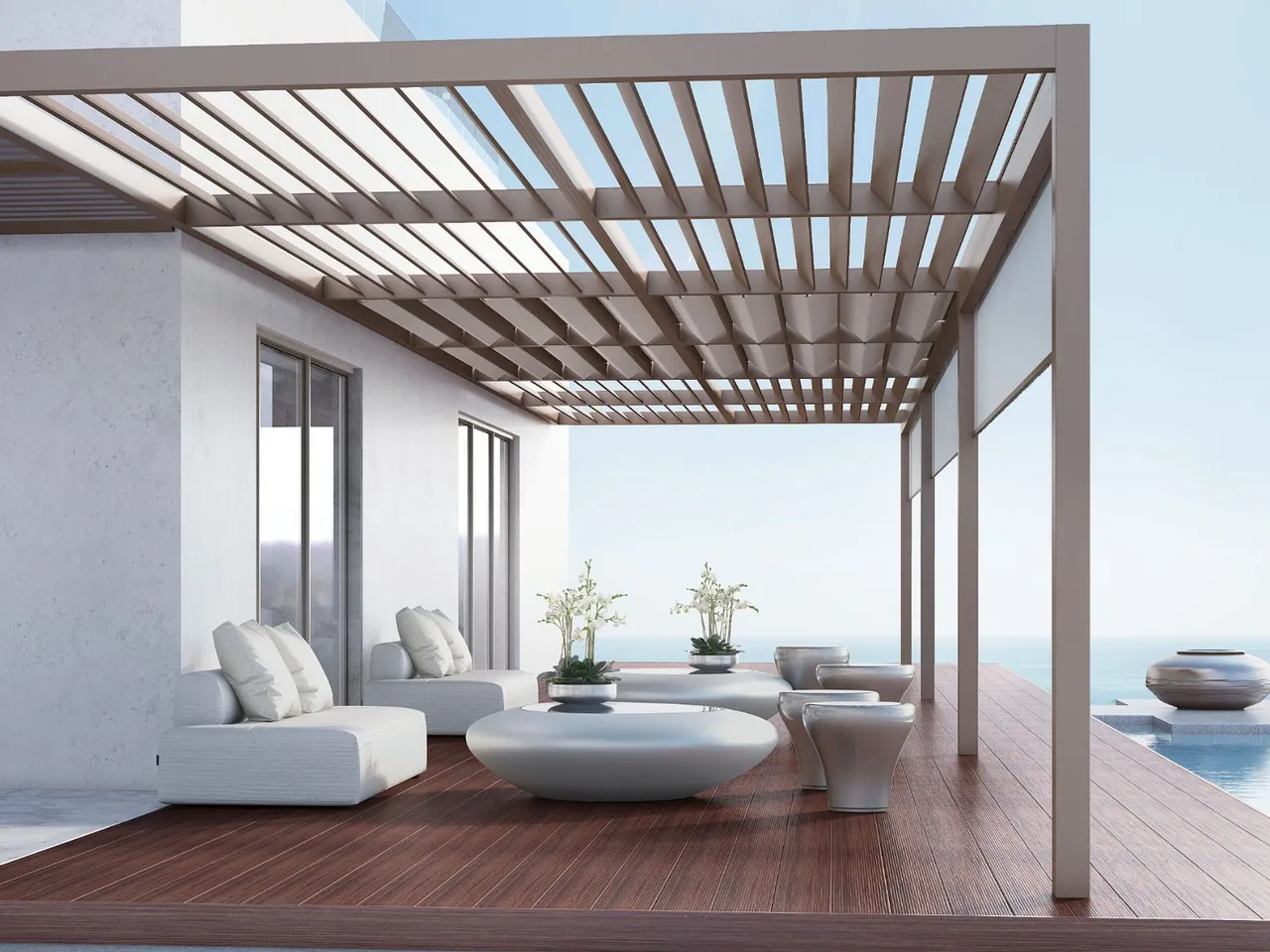 Zaščita pred soncem v obliki pergole