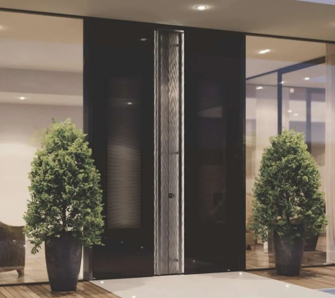 Zweiflüglige Haustüren in Schwarz